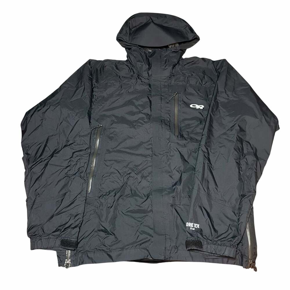 Outdoor Research Gore-Tex Shell Waterproof Hooded Jacket Black Men's Small